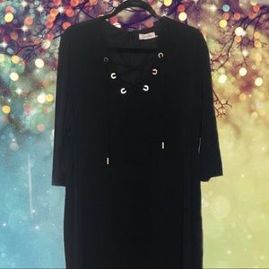 Plus Size Calvin Klein Lace Front Dress